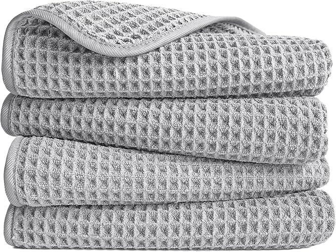 POLYTE 430 GSM Microfiber Lint Free Hand Towel, 16 x 30 in, 4 Pack