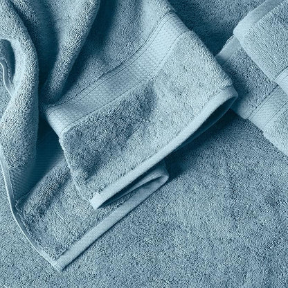 SUPERIOR Solid Egyptian Cotton Towel Set, Washcloths 13” x 13”, Hand Towels 20”