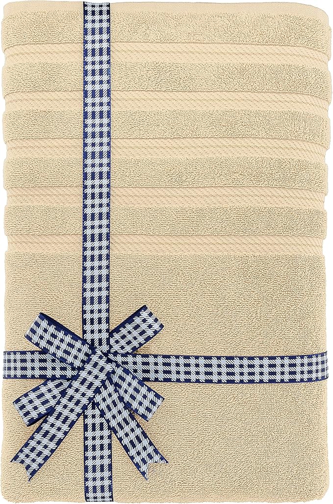 American Soft Linen 35x70 Jumbo Large Bath Towel, 600 GSM 100% Cotton Turkish