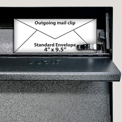 Mail Boss 7160 Metro Locking Security Wall Mount Mailbox, Galaxy