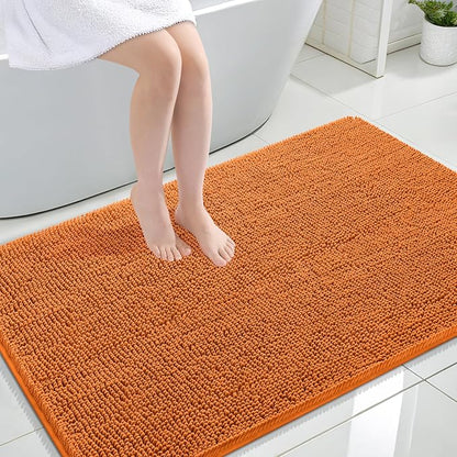 OLANLY Large Bathroom Rugs 47x32, Extra Soft Absorbent Chenille Bath Rugs, Rubber Backing Quick Dry, Machine Washable Bath Mats for Bathroom Floor, Tub and Shower, Home Decor Accessories, Clay