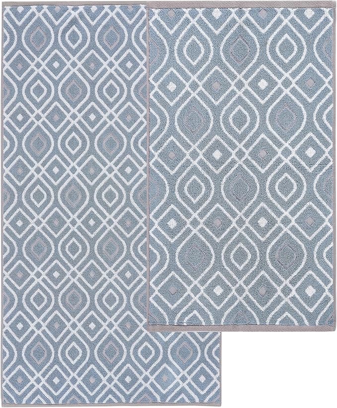 Modern Threads Oxford 6-Piece 100% Cotton Towel Set – Yarn Dyed Jacquard &