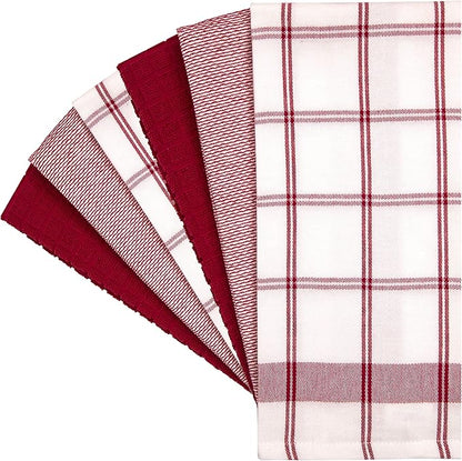Premium Kitchen Towels | Large Cotton Dish Towels | Flat & Terry Highly