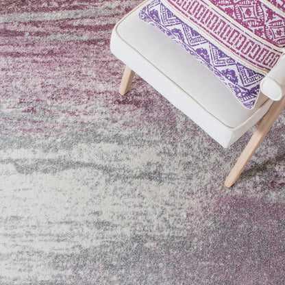 SAFAVIEH Adirondack Collection Accent Rug - 4' x 6', Grey & Purple, Modern Abstract Design, Non-Shedding & Easy Care, Ideal for High Traffic Areas in Entryway, Living Room, Bedroom (ADR112V)