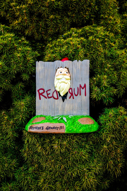 Shining Gnome Garden Gnome - Funny Gnomes for Outdoor Spaces - Weatherproof Redrum Scary Yard Statue - Horror Movie Lawn for Halloween Decorations - 9.5"