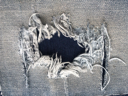 Dark Blue Denim Stretch Jean Patches Super Strong Iron On- by Holey Patches (Assorted Sizes) (2-5" x 5")