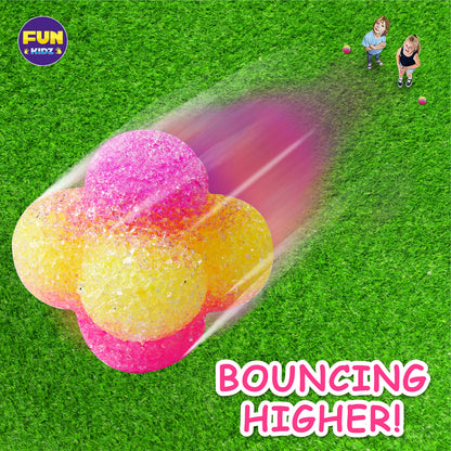 Party Favors Bouncy Ball Kit for Kids, FunKidz Make Colorful Magic Bouncing Ball Individual Pack 12 Bottles Making Bouncy Balls Activities Kits for Boys and Girls Ages 6+