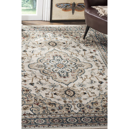 SAFAVIEH Lyndhurst Collection Area Rug - 8' x 10', Cream & Beige, Traditional Oriental Design, Non-Shedding & Easy Care, Ideal for High Traffic Areas in Living Room, Bedroom (LNH338B)