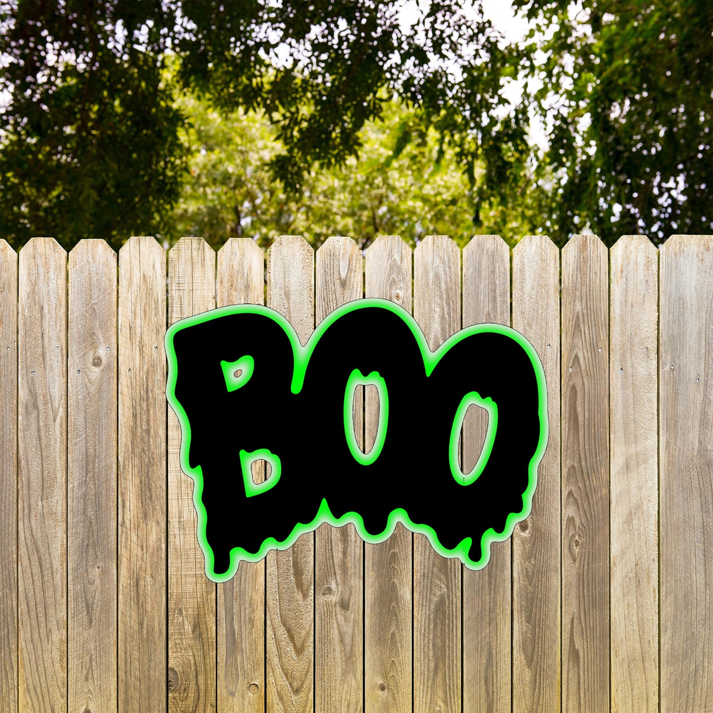 Boo Happy Halloween Ghost Yard Sign Home Outdoor Lawn Decoration With Stakes Scary Spooky Decor 17x12 Inch