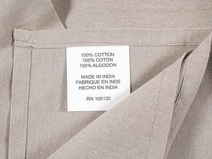 KAF Home Set of 12 Flat Flour Sack Embroidery/Craft Gray Kitchen Towels