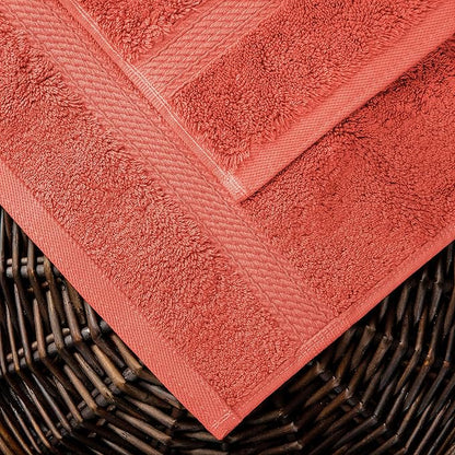 SUPERIOR Egyptian Cotton Solid Towel Set, Washcloths 13” x 13”, Hand Towels 20”