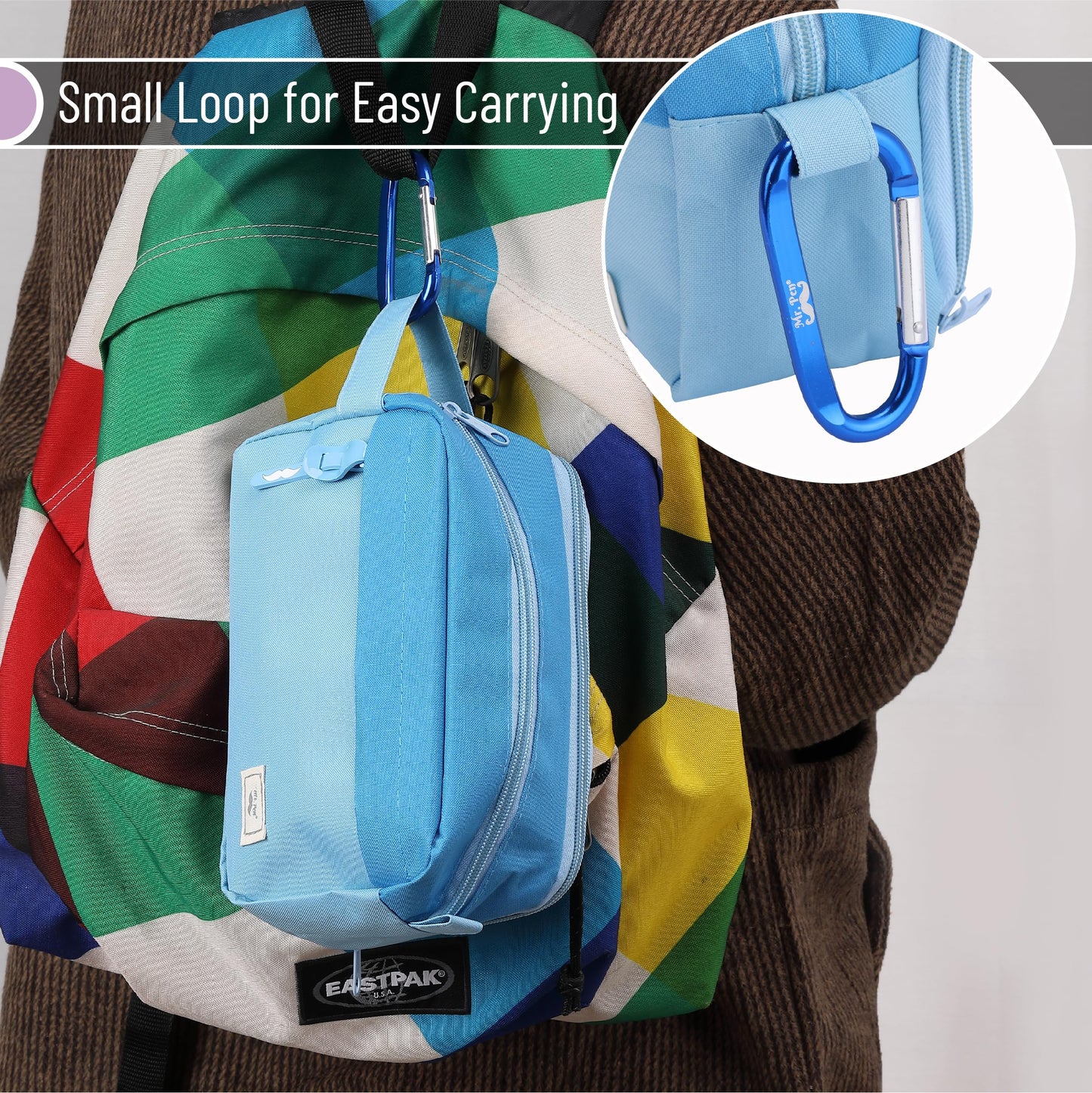 Mr. Pen Large Capacity Pencil Bag, Blue Pencil Pouch, School & College Pencil Case