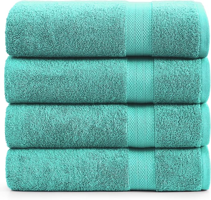 LANE LINEN Bathroom Towels Set- 100% Cotton Luxury Bath Towels