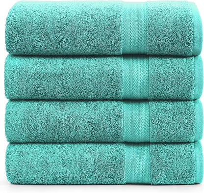 LANE LINEN 100% Cotton Premium Bath Sheets Set of 4