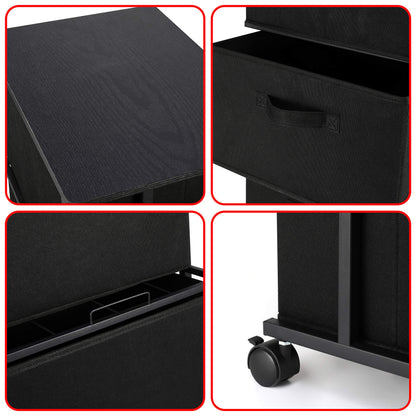 MAX Houser Dresser Storage with 3 Drawers, Fabric Dresser Tower, Vertical Storage Unit for Bedroom, Closet, Office, Black