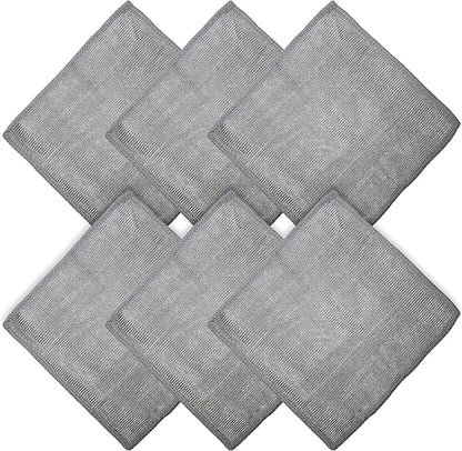 WHOOSH! Microfiber Cleaning Cloth, 6 Pack, Glasses and Screen Cleaning Cloth