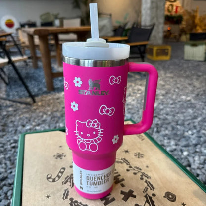 Hot Pink Stanley Quencher H2.0 Tumbler – 40 oz Travel Cup