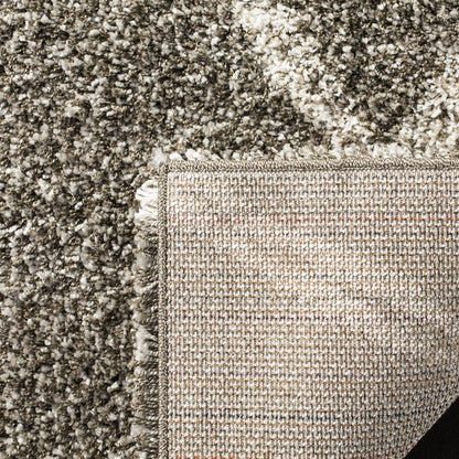 SAFAVIEH Hudson Shag Collection Accent Rug - 3' x 5', Grey & Ivory, Trellis Design, Non-Shedding & Easy Care, 2-inch Thick Ideal for High Traffic Areas in Entryway, Living Room, Bedroom (SGH329B)